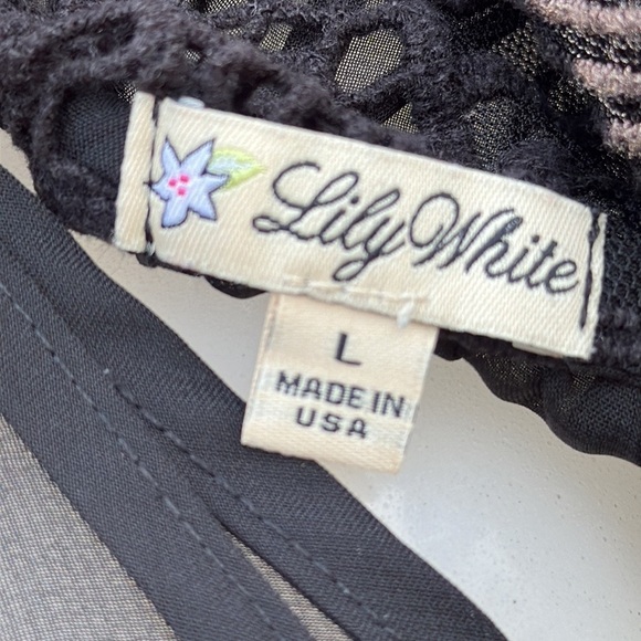 Lily White Women’s Top Size L Black - Picture 7 of 7
